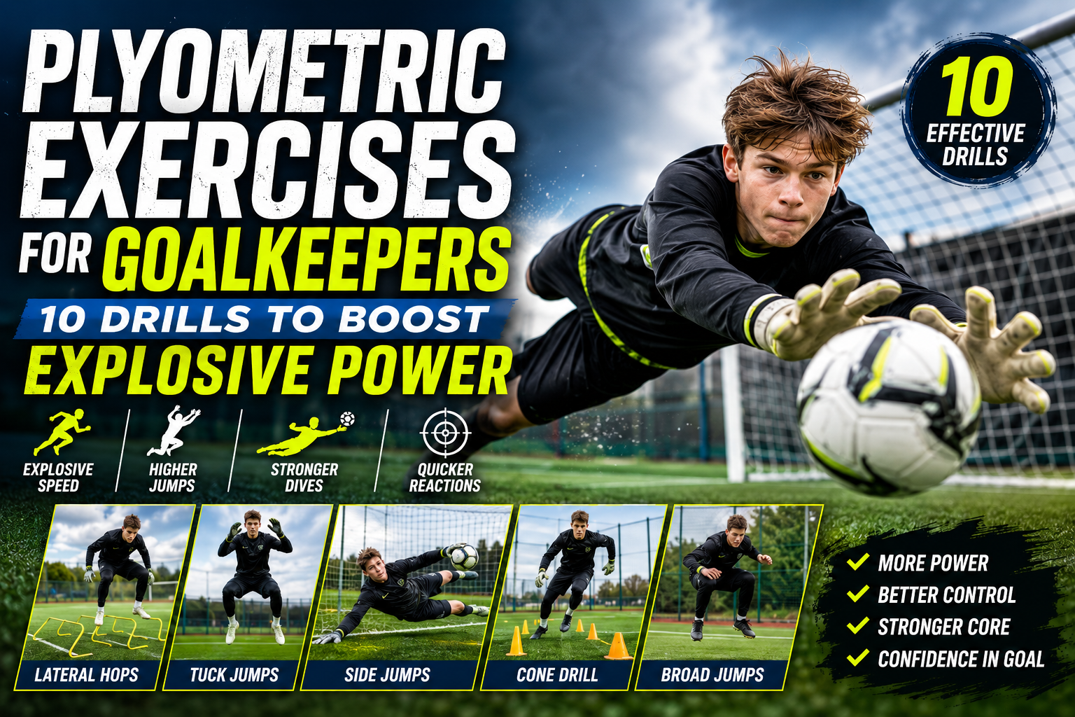 Plyometric exercises for goalkeepers